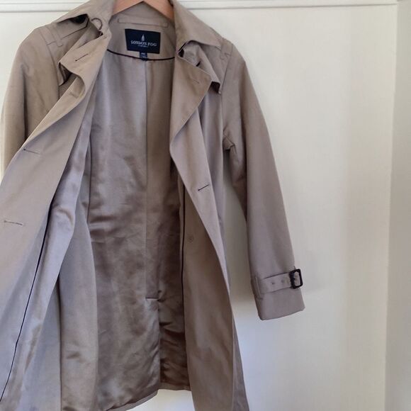 London Fog Quilted Flap Double Breasted Trench Coat - Picture 13 of 16